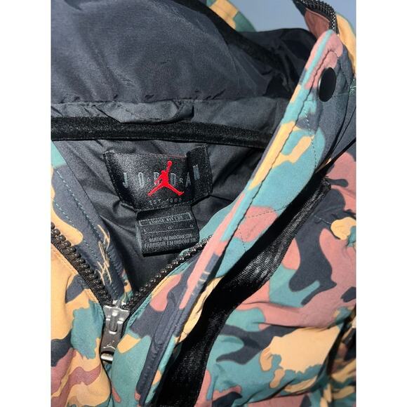 Nike Jordan Flight‎ Heritage Allover Print Camo Parka Coat Large - Picture 3 of 3